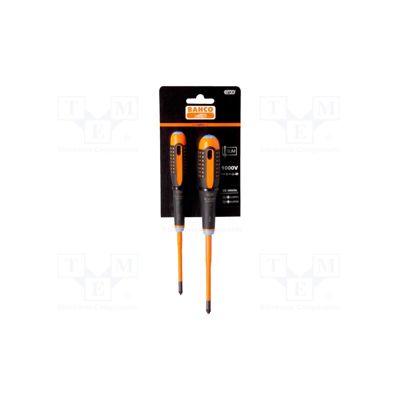 1 set x BAHCO - BE-9890SL - Kit: screwdrivers, insulated, PlusMinus cross PZ-type, ERGO®, tag