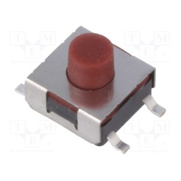 10 pcs x NINIGI - TACTM-652N - Microswitch TACT, SPST-NO, Pos: 2, 0.05A/12VDC, SMT, none, 1.6N
