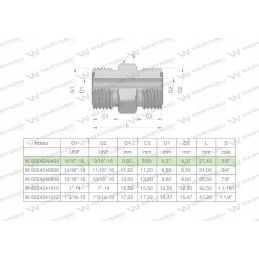 Inch hydraulic connector bb 9 16 orfs 2 pcs