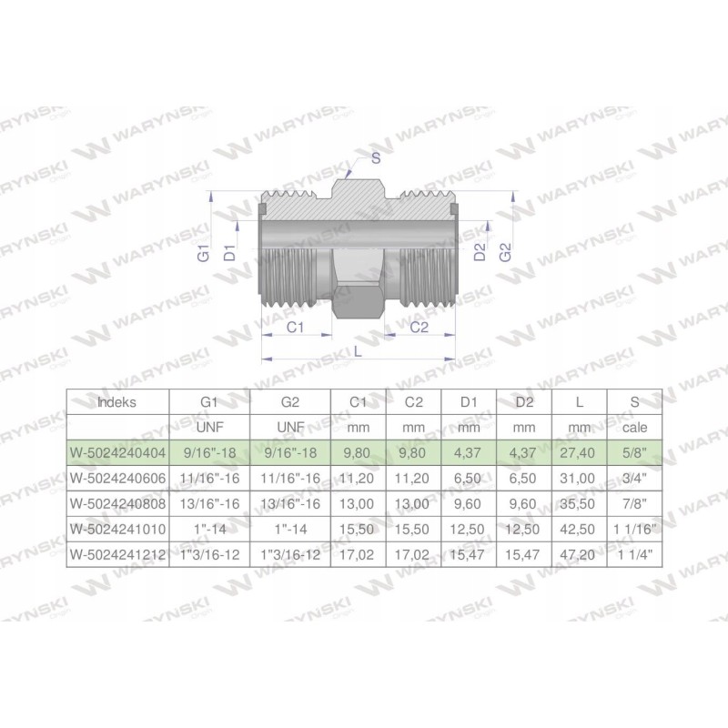 Inch hydraulic connector bb 9 16 orfs 2 pcs