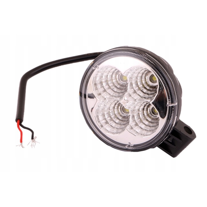 Mini round work lamp 12w 4 LED glanz