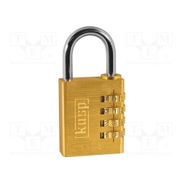 1 pcs x KASP - K11040D - Padlock, brass, 4 digit code,possibility of code changing