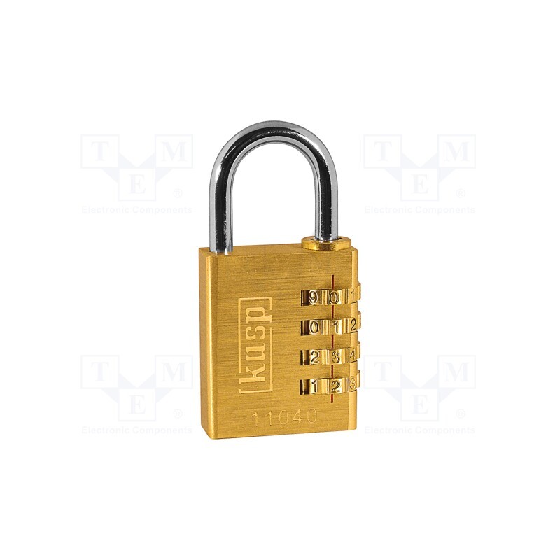 1 pcs x KASP - K11040D - Padlock, brass, 4 digit code,possibility of code changing