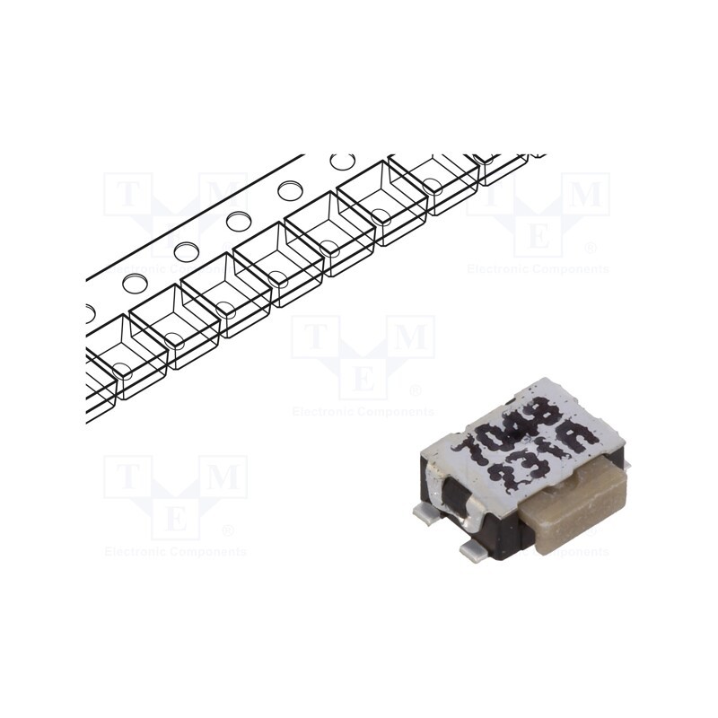 5 pcs x C&K - KMS231G LFS - Microswitch TACT, SPST-NO, Pos: 2, 0.05A/32VDC, angular,SMT, none