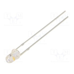 1 pcs x OPTOSUPPLY - OSM5DP3131A-6.8HZ - LED, 3mm, white warm, blinking, 5800÷7000mcd, 30°, 3÷5V, 20mA, 6.8Hz