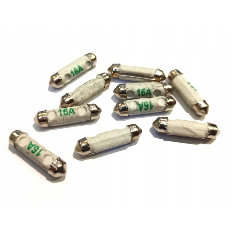 Ceramic fuses 16a, 10 pieces, Polish