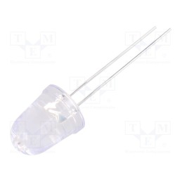 1 pcs x OPTOSUPPLY - OS5YKPA201A - LED, 10mm, yellow, 8°, Front: convex, 2.1÷2.6V, No.of term: 2, 78mW