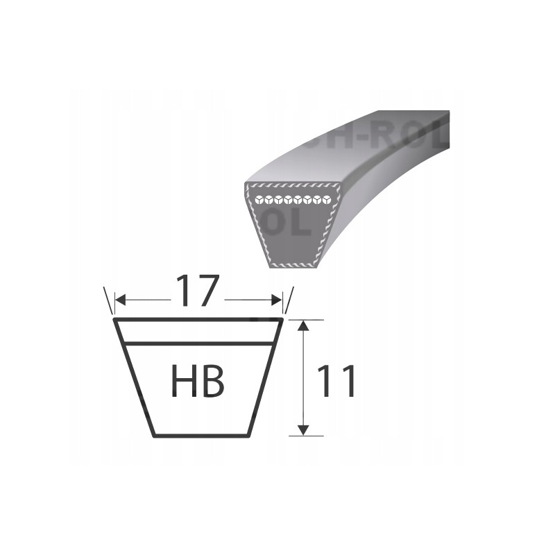 White V-belt hb 2000 hb2000 stomil sanok