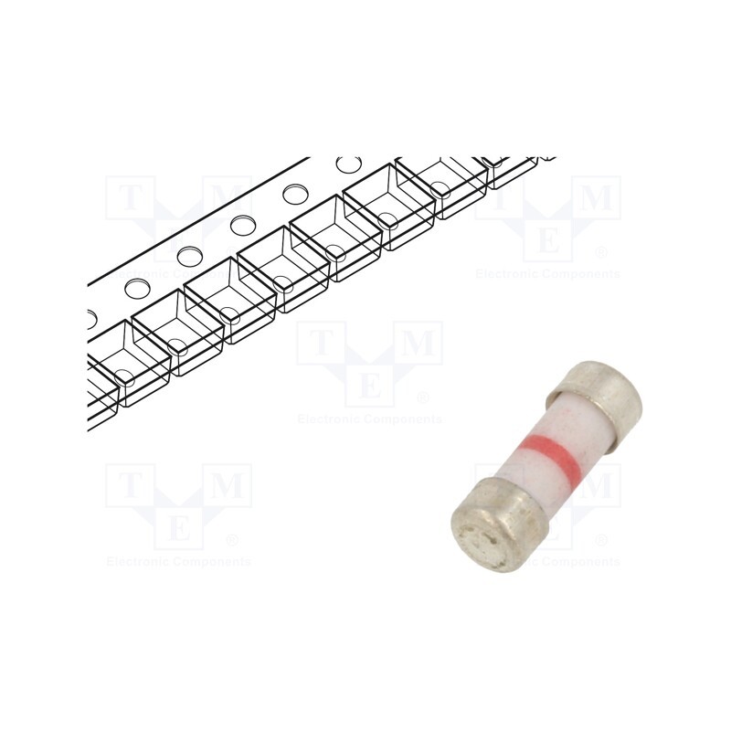 1 pcs x EATON/BUSSMANN - C308F50MA-TR - Fuse: fuse, quick blow, 50mA, 250V, ceramic, 3.05x8.7mm
