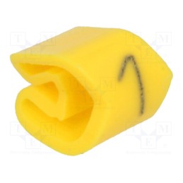 200 pcs x WEIDMu00dcLLER - 252611505 - Markers, Marking: 1, 3÷5mm, PVC, yellow, -30÷80°C, leaded, UL94V-0