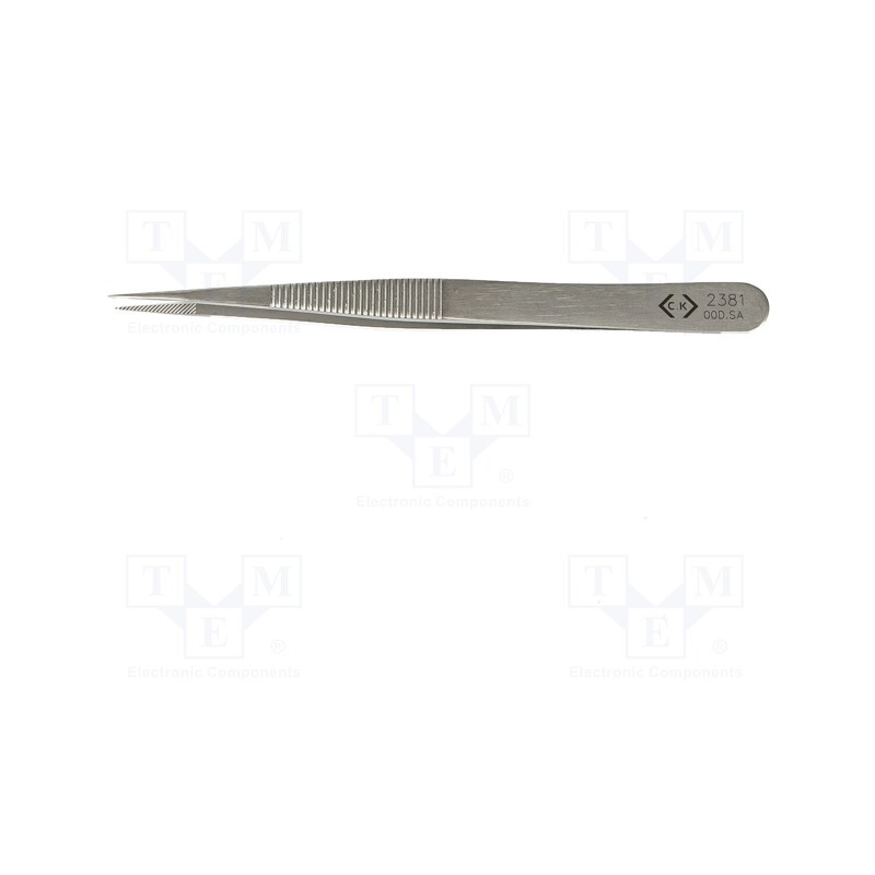 1 pcs x C.K - T2381 - Tweezers, 120mm, for precision works, Type of tweezers: straight