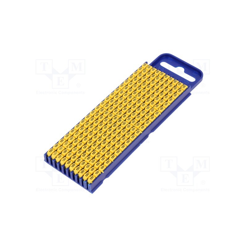 200 pcs x HELLERMANNTYTON - 561-02024 - Markers, Marking: B, 2.8÷3.8mm, polyamide, yellow, -40÷85°C, WIC