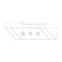 Chisel, left blade cover, vis 34 xl, three holes