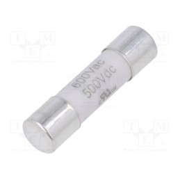 1 pcs x BEL FUSE - 0ADKC0500-BE - Fuse: fuse, time-lag, 500mA, 500VAC, ceramic,cylindrical, 5x20mm