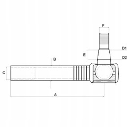 Ball joint, rod end 3426313m1 mf