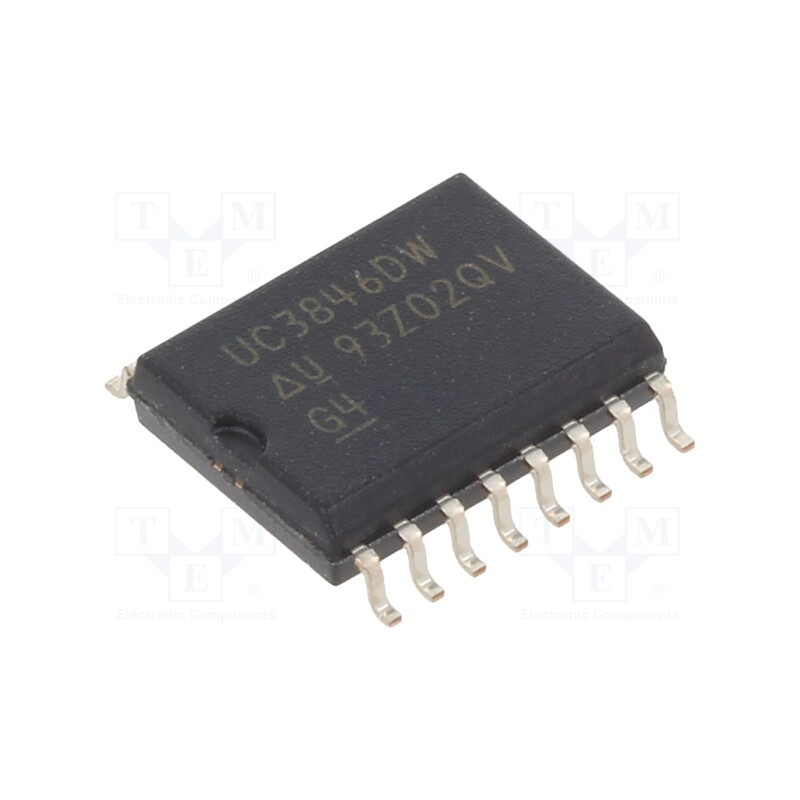 1 pcs x TEXAS INSTRUMENTS - UC3846DW - IC: PMIC, PWM controller, SO16, 0÷70°C, Usup: 7.7÷40V, , SMPS