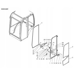 Yanmar SV18 26 door opening handle
