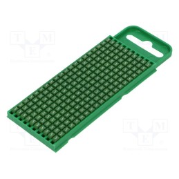 200 pcs x HELLERMANNTYTON - 561-00655 - Markers, Marking: 5, 0.8÷2.2mm, polyamide, green, -40÷85°C, push-in