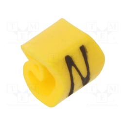 200 pcs x WEIDMu00dcLLER - CLI C 02-3 GE/SW N MP - Markers, Marking: N, 1.3÷3mm, PVC, yellow, -30÷80°C, leaded, CLI C
