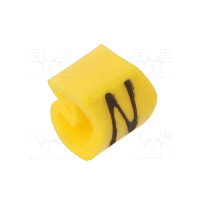 200 pcs x WEIDMu00dcLLER - CLI C 02-3 GE/SW N MP - Markers, Marking: N, 1.3÷3mm, PVC, yellow, -30÷80°C, leaded, CLI C