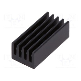 2 pcs x FISCHER ELEKTRONIK - ICKSMDN17SA - Heatsink: extruded, black, L: 17mm, W: 8mm, H: 6mm, 42K/W, aluminium