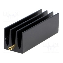 1 pcs x FISCHER ELEKTRONIK - SK437/50/STS - Heatsink: extruded, grilled, TO220, black, L: 50mm, W: 16mm, H: 16mm