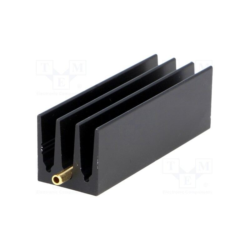 1 pcs x FISCHER ELEKTRONIK - SK437/50/STS - Heatsink: extruded, grilled, TO220, black, L: 50mm, W: 16mm, H: 16mm