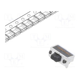 1 pcs x E-SWITCH - TL6340AF160Q - Microswitch TACT, SPST-NO, Pos: 2, 0.02A/12VDC, THT, none, 1.6N