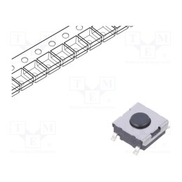 2 pcs x OMRON OCB - B3FS1000P - Microswitch TACT, SPST-NO, Pos: 2, 0.05A/24VDC, SMT, none, 980mN