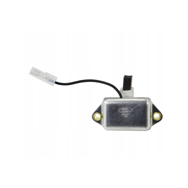 Alternator voltage regulator 70a with brush hold