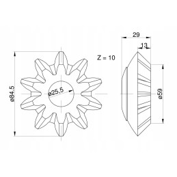 Mf3 mf4 differential gear satellite