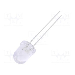 1 pcs x OPTOSUPPLY - OSG5DA8131A-12V - LED, 8mm, green, 3000÷4200mcd, 30°, Front: convex, 12V, No.of term: 2