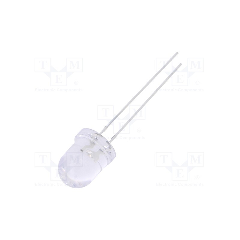 1 pcs x OPTOSUPPLY - OSG5DA8131A-12V - LED, 8mm, green, 3000÷4200mcd, 30°, Front: convex, 12V, No.of term: 2