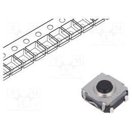 5 pcs x C&K - KSC351J LFS - Microswitch TACT, SPST-NO, Pos: 2, 0.05A/32VDC, SMT, none, 5N, 3.5mm