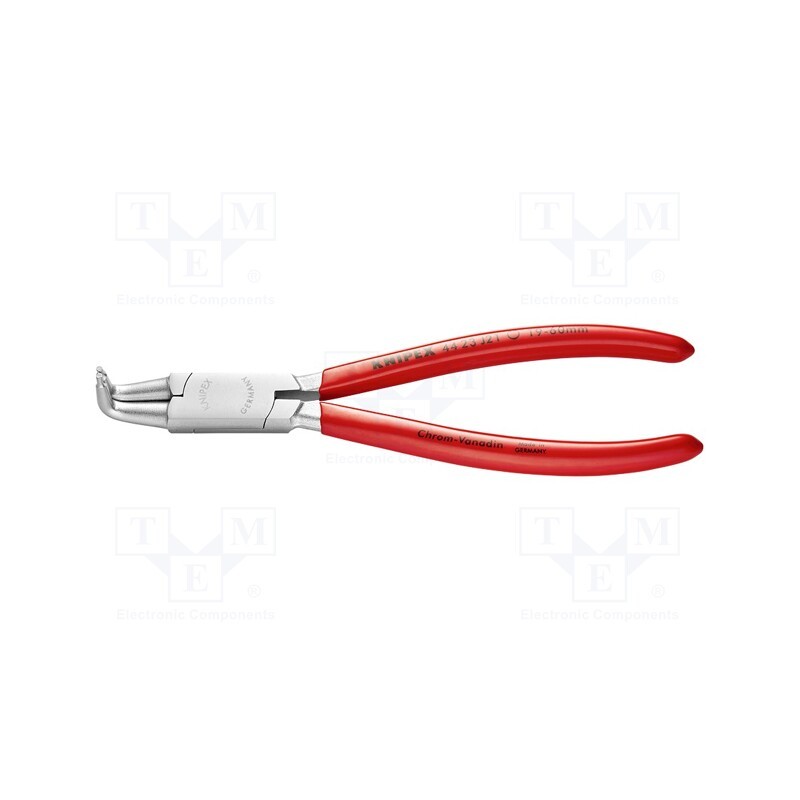1 pcs x KNIPEX - 44 23 J21 - Pliers, for circlip, internal, 19÷60mm, Pliers len: 170mm, angular