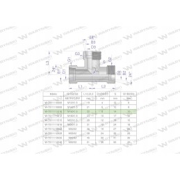 Metric hydraulic tee bbb m16x1 5 10l w
