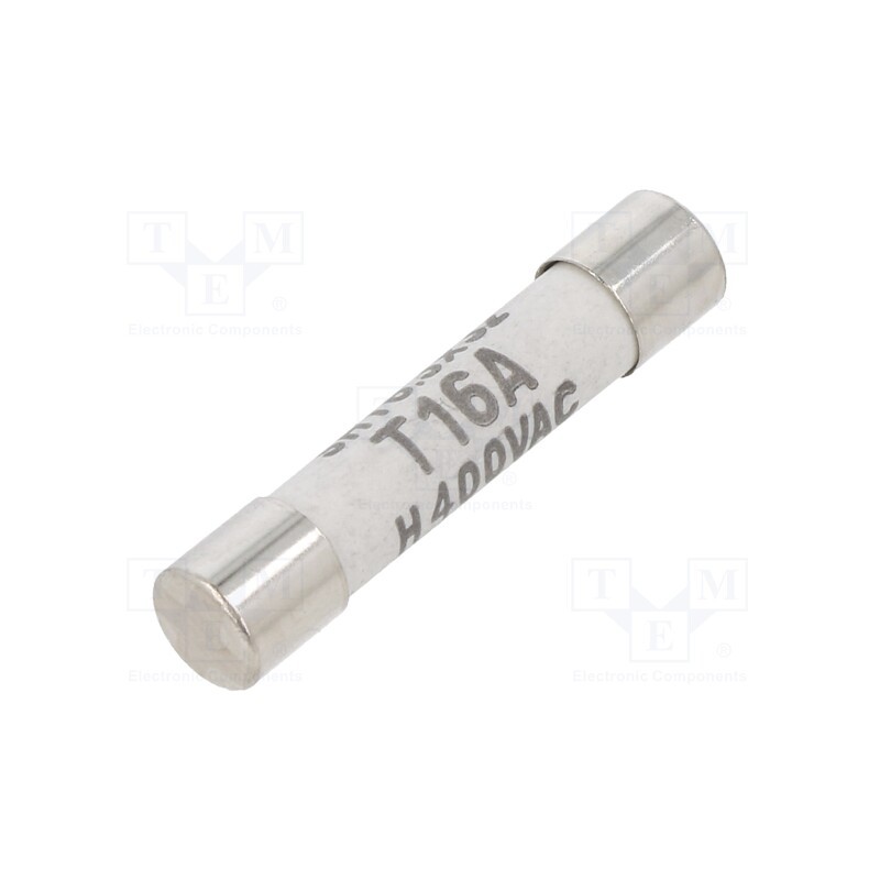 1 pcs x SCHURTER - 8020.5023 - Fuse: fuse, time-lag, 16A, 400VAC, 400VDC, ceramic,cylindrical