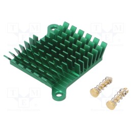 1 pcs x Advanced Thermal Solutions - ATS-1038-C2-R0 - Heatsink: extruded, grilled, BGA, green, L: 40mm, W: 38mm, H: 10mm