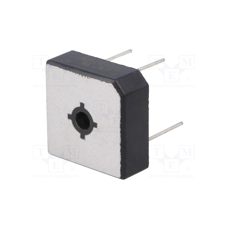 1 pcs x DC COMPONENTS - BR1510W - Bridge rectifier: single-phase, Urmax: 1kV, If: 15A, Ifsm: 300A