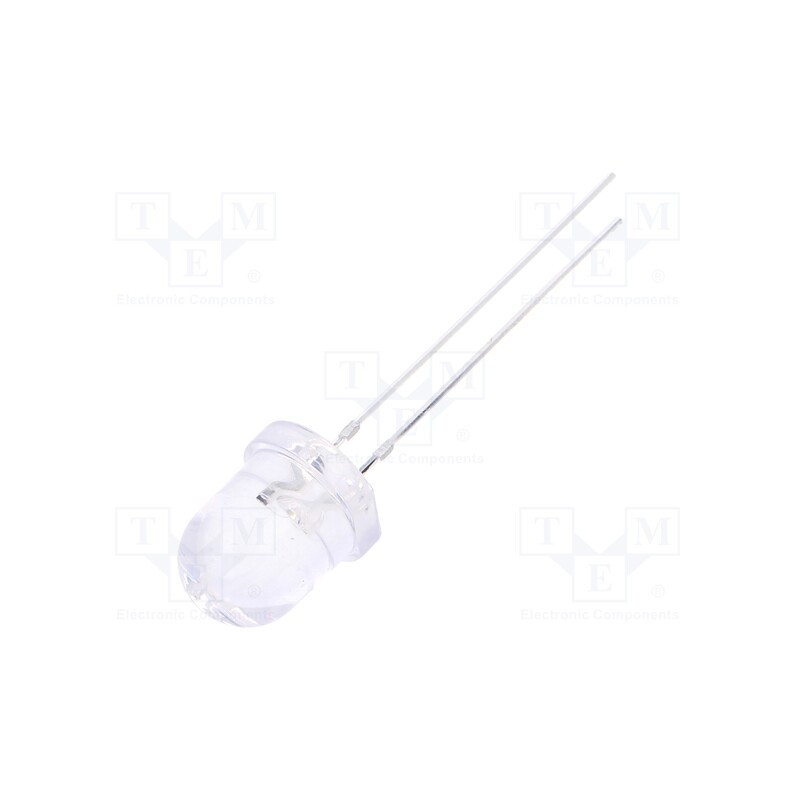 1 pcs x OPTOSUPPLY - OSB5SA8131A-12V - LED, 8mm, blue, 1560÷2180mcd, 30°, Front: convex, 12V, No.of term: 2