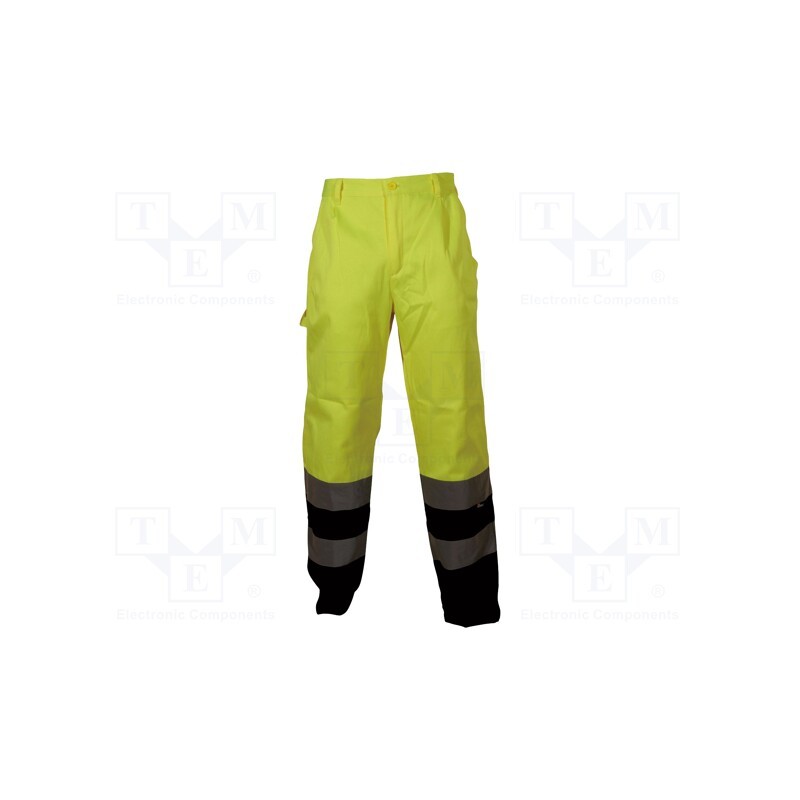 1 pcs x VIZWELL - VWTC07BYN/XL - Dungarees, Size: XL, yellow-navy blue, warning