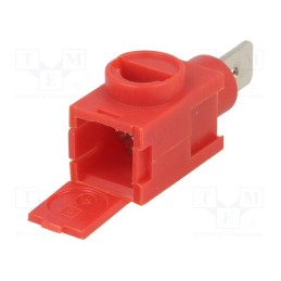 2 pcs x CLIFF - FCR79001 - Terminal block, ways: 1, 0.14÷2.5mm2, red, Plating: nickel plated