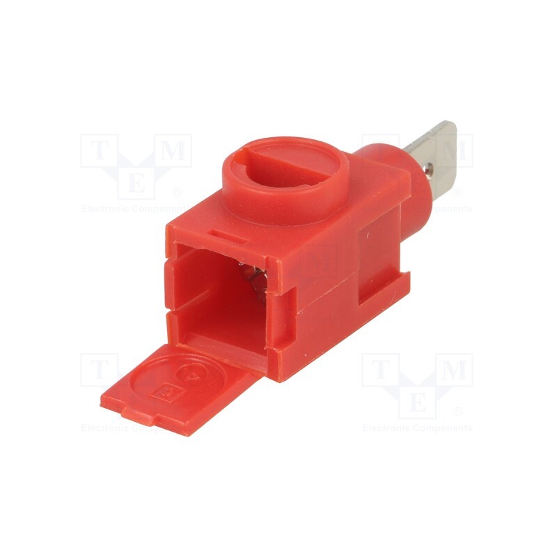 2 pcs x CLIFF - FCR79001 - Terminal block, ways: 1, 0.14÷2.5mm2, red, Plating: nickel plated