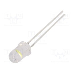 1 pcs x OPTOSUPPLY - OSW46V5B61A - LED, 5mm, white cold, 18000÷22000mcd, 60°, Front: convex, 5.5÷6.5V