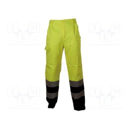 1 pcs x VIZWELL - VWTC07BYN/L - Dungarees, Size: L, yellow-navy blue, warning
