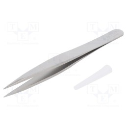 1 pcs x C.K - T2347 - Tweezers, 123mm, for precision works, Blade tip shape: sharp