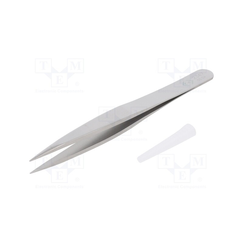 1 pcs x C.K - T2347 - Tweezers, 123mm, for precision works, Blade tip shape: sharp