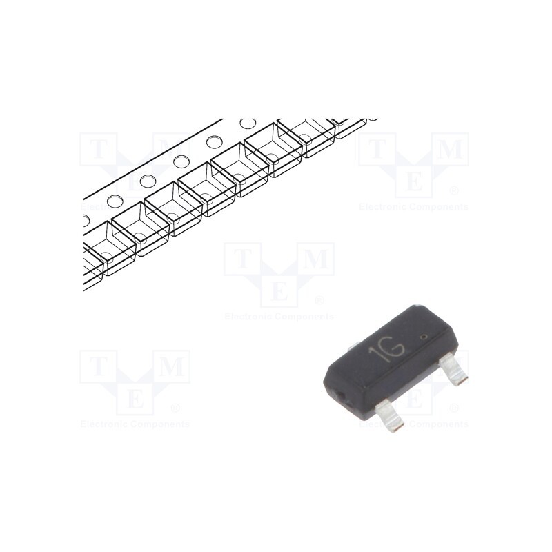 1 pcs x MICRO COMMERCIAL COMPONENTS - BC847C-TP - Transistor: NPN, bipolar, 45V, 0.1A, 225mW, SOT23