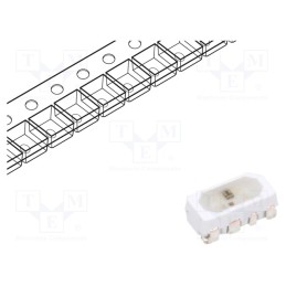 1 pcs x Inolux - IN-PI42TASPRPGPB - Programmable LED, SMD, 4020,PLCC4, RGB, 4x2x1.5mm, 4.5÷5.5V, 12mA