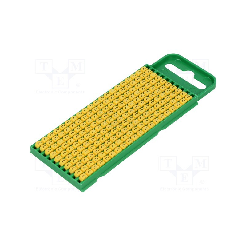 200 pcs x HELLERMANNTYTON - 561-00034 - Markers, Marking: C, 0.8÷2.2mm, polyamide, yellow, -40÷85°C, WIC